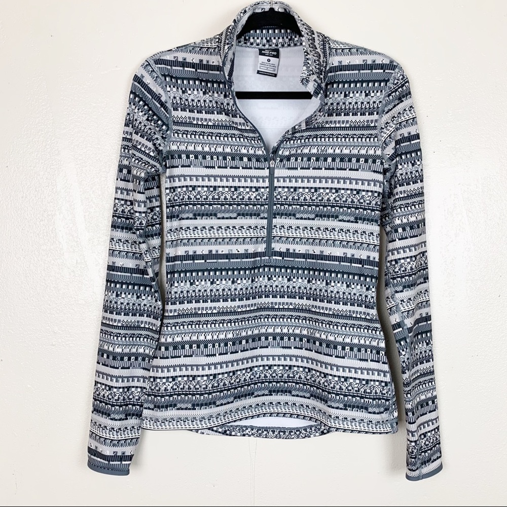 Nike Pro Hyperwarm Half Zip Athletic Top - image 3